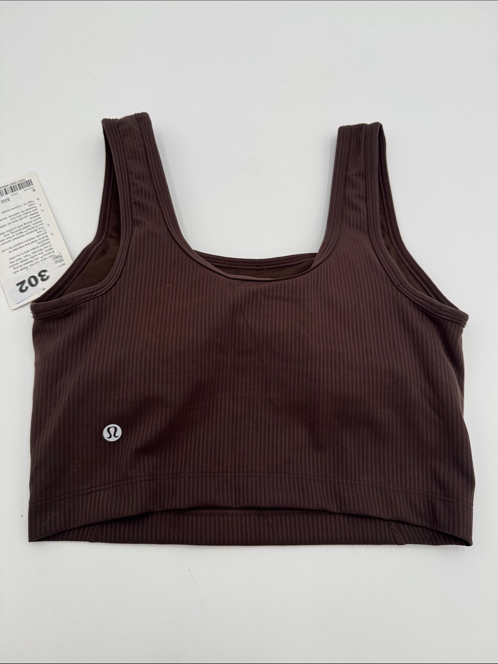 lululemon athletica Ribbed Scoop Crop Bralette - Dark Brown